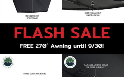 Flash Sale – Free $999 OVS XD Series 270° Awning