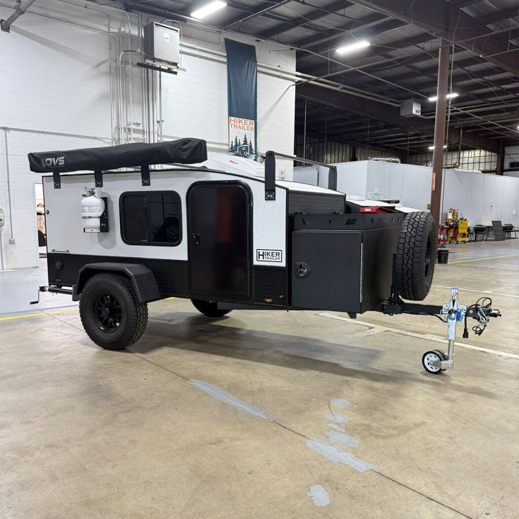 Hiker Trailer's Mid Range XL with OVS Awning installed.